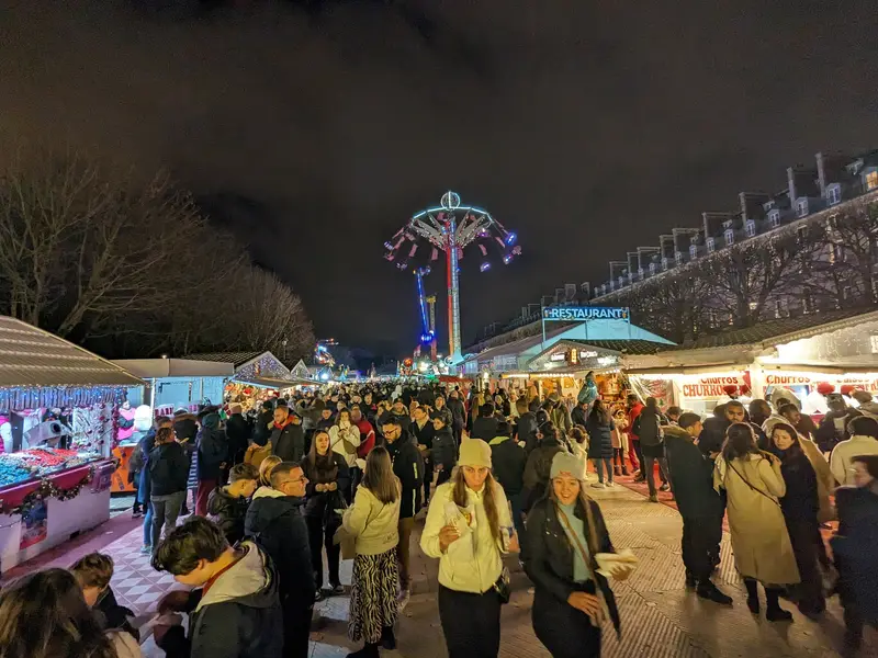 The Christmas market in Paris, France
