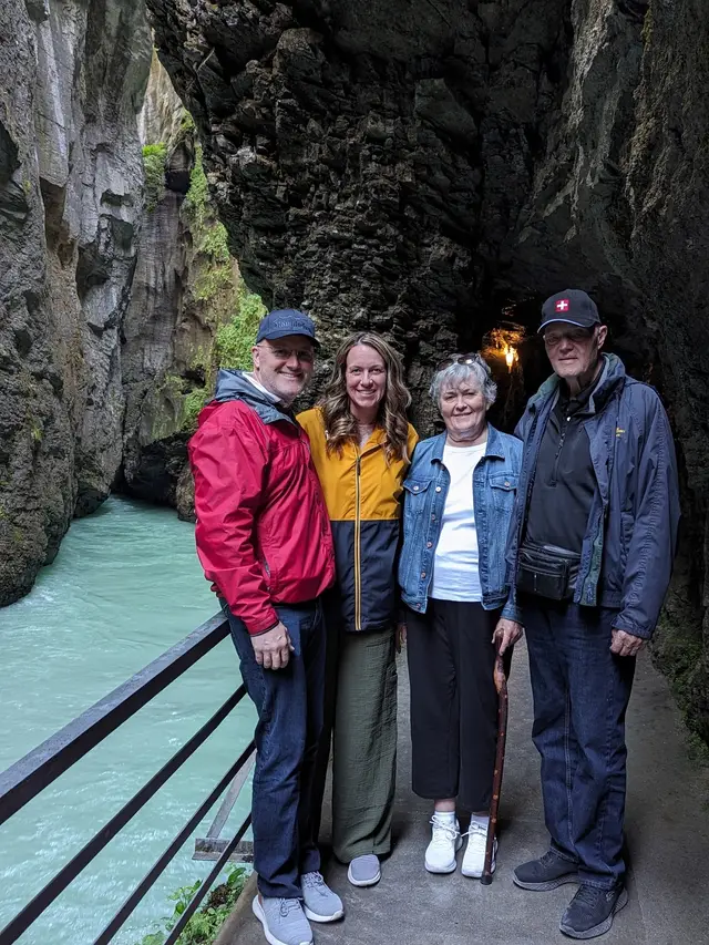 On the walkway inside the gorge