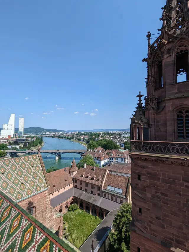The Rhine and the bridges from the Münster tower