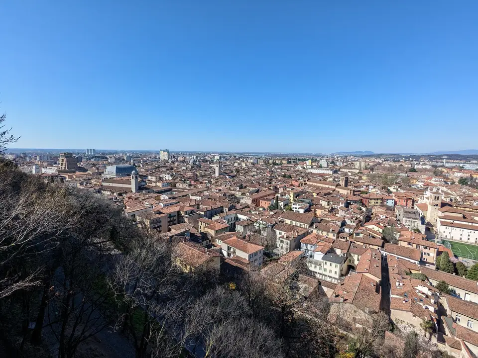 Red roofs of the city from the castle