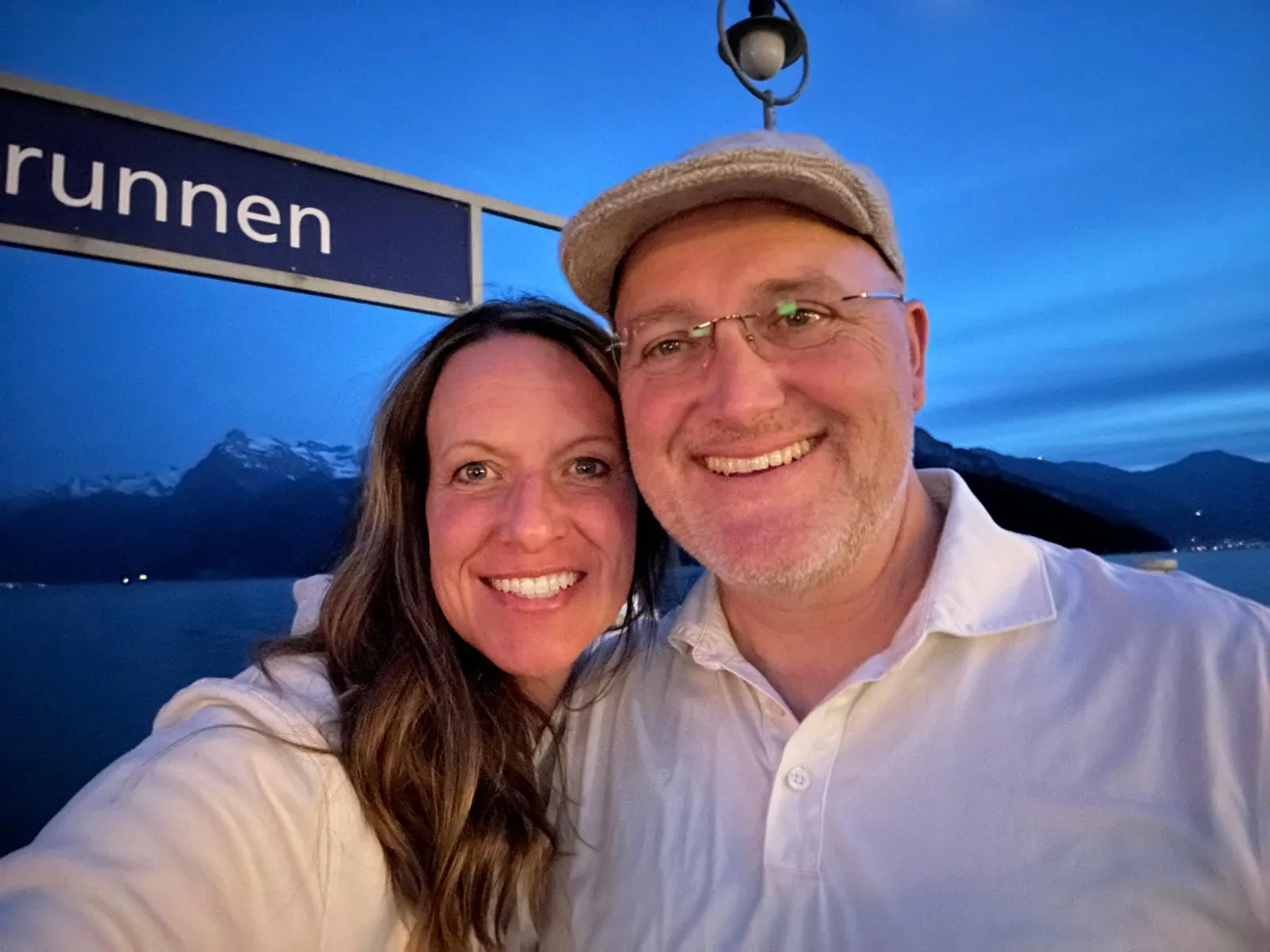 Doug and Heather Silvester in Brunnen, Switzerland