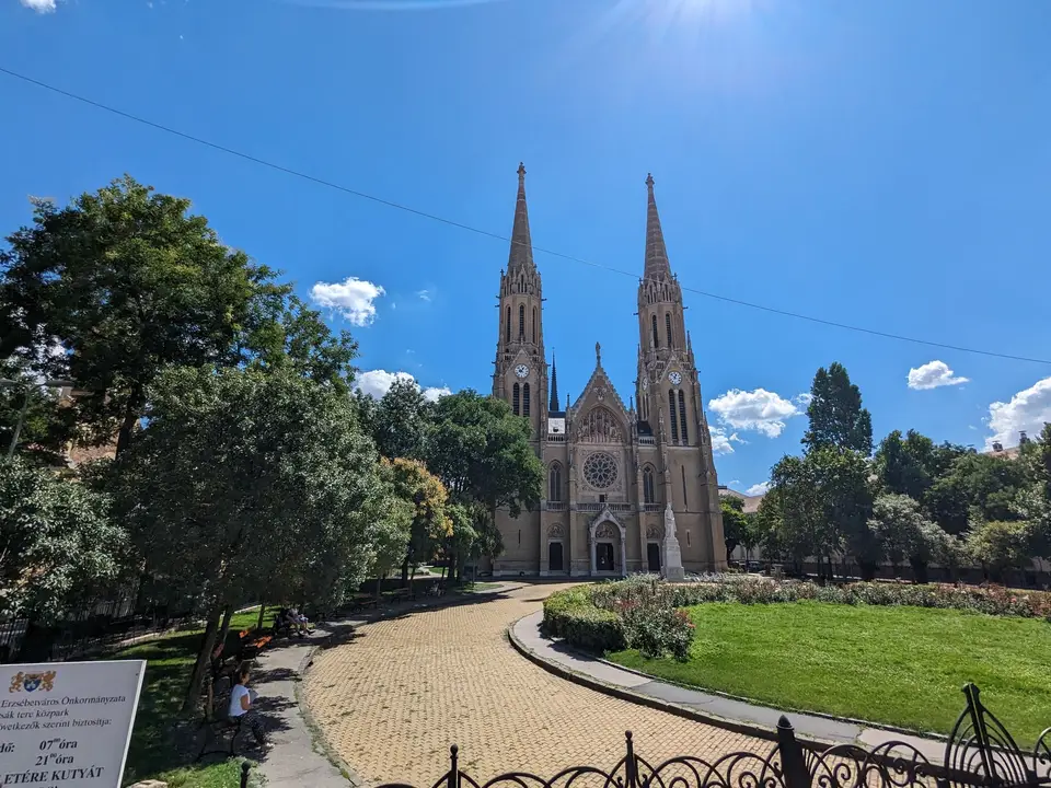The Matthias Church across the green