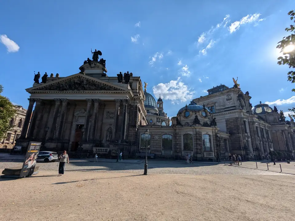 The Zwinger buildings along the square