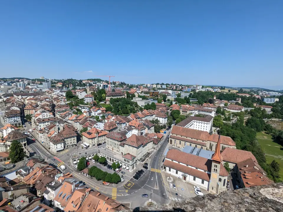 The roofs of the whole town from the upper terrace