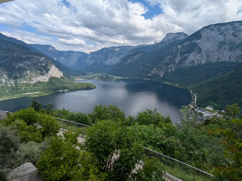 The lake and the village from the viewing deck