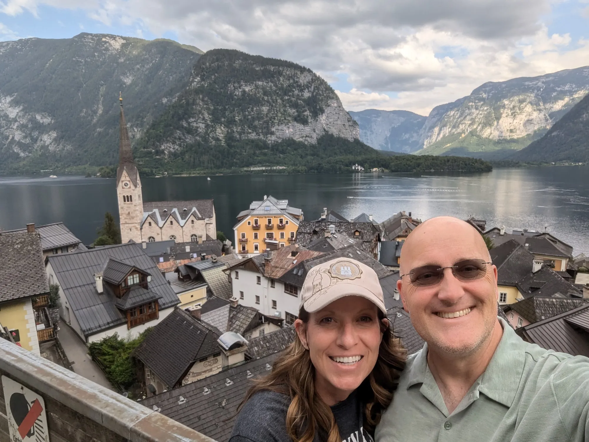 Doug and Heather Silvester in Hallstatt, Austria