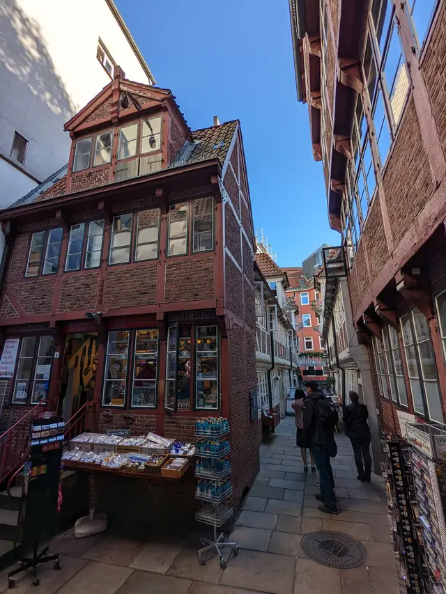 A warehouse street in the Speicherstadt