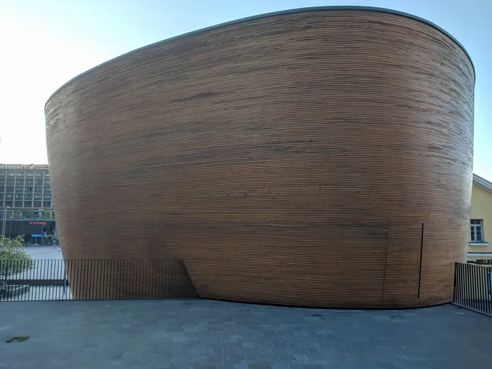 The Kamppi Chapel of Silence, curved in wood