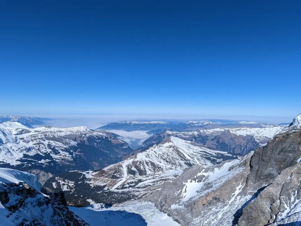 Over the glacier from the top