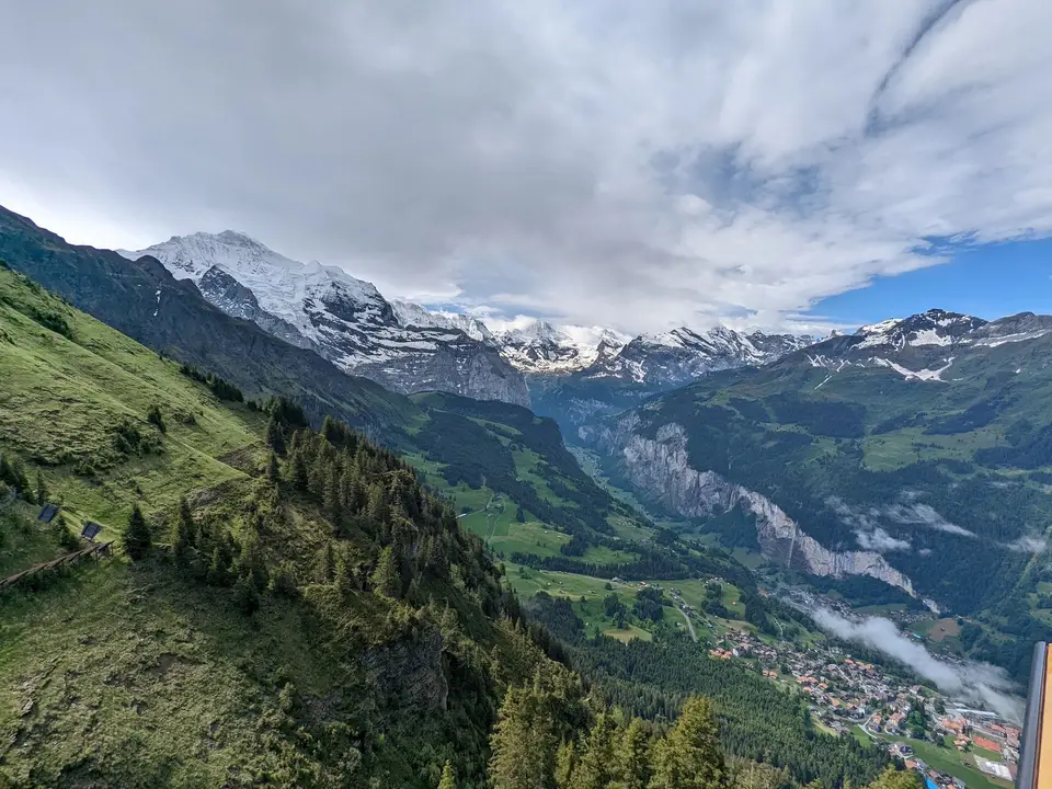 The valley from the path, village on the floor