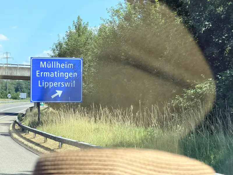 The road sign into Müllheim — Müllheim, Thurgau