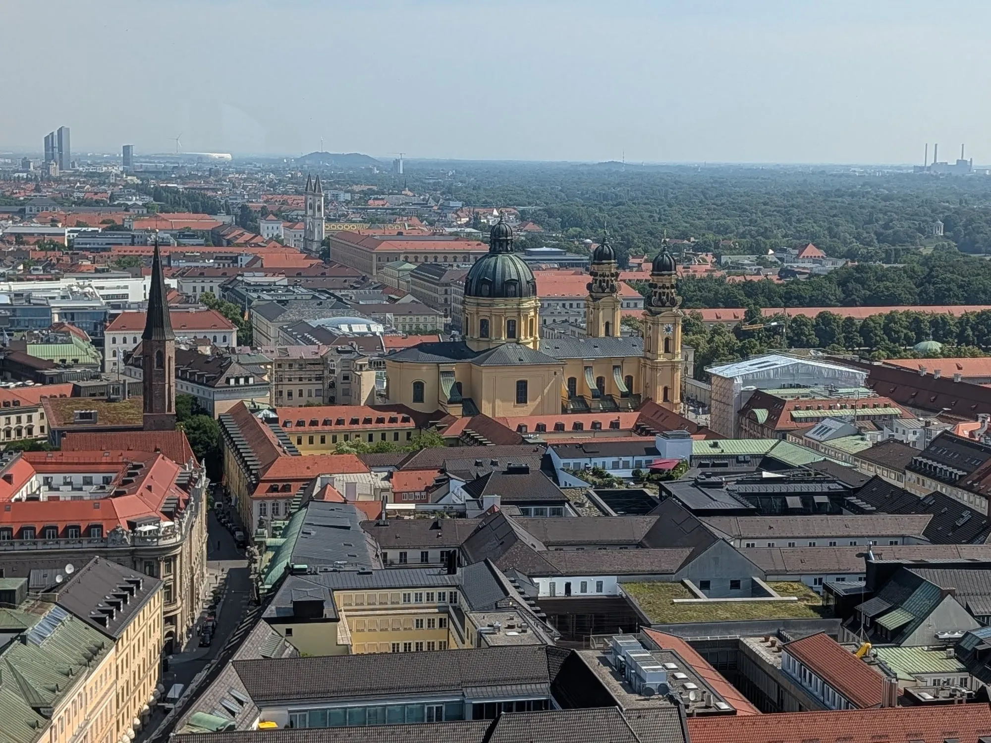 The rooftops of the old town from above