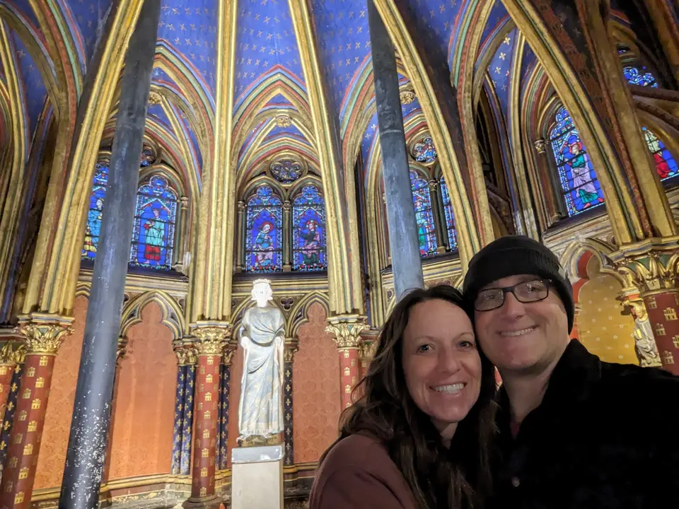 In the upper chapel of Sainte-Chapelle