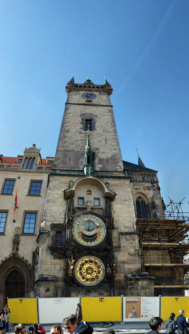 The astronomical clock tower on the Old Town Hall