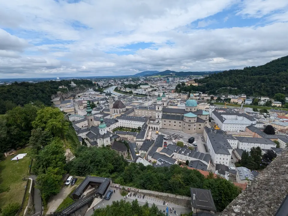 The old town from the hill in summer