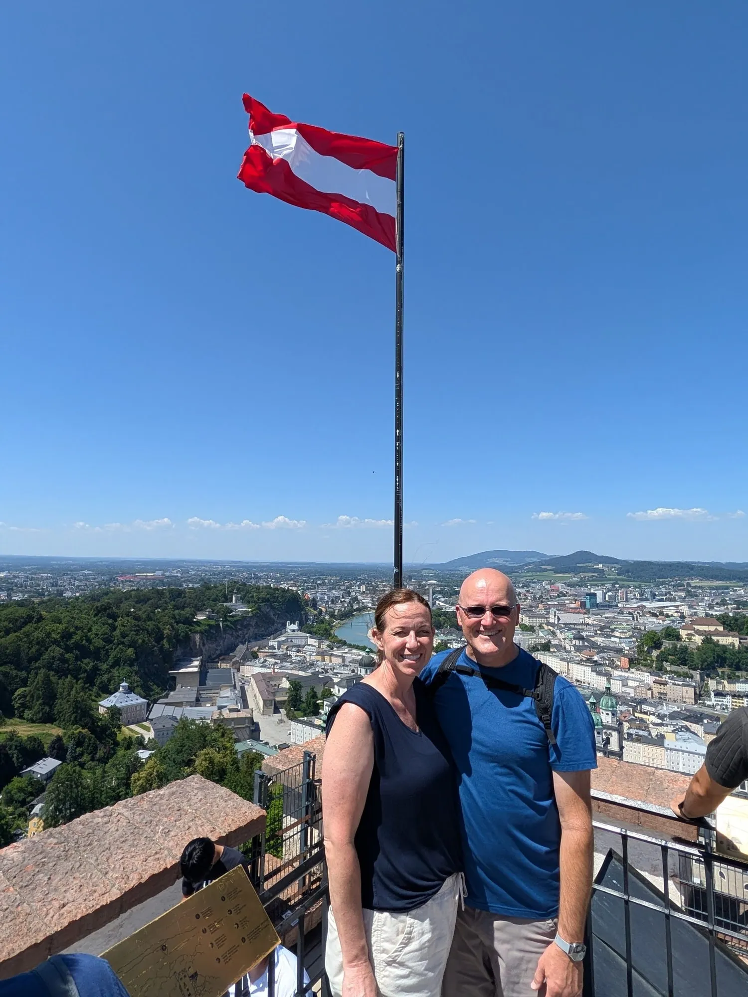 Doug Silvester above Salzburg, Austria, photographed on one of our own trips