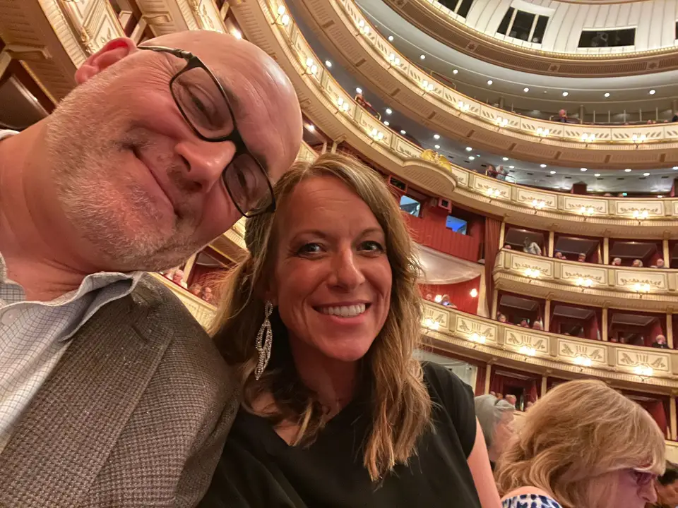 In the tiered auditorium of the Staatsoper
