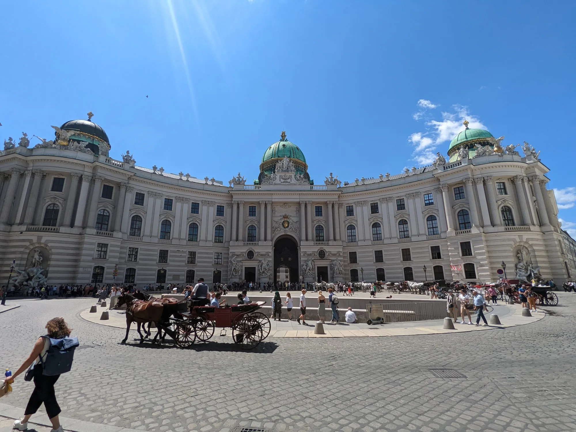 The Hofburg across Michaelerplatz