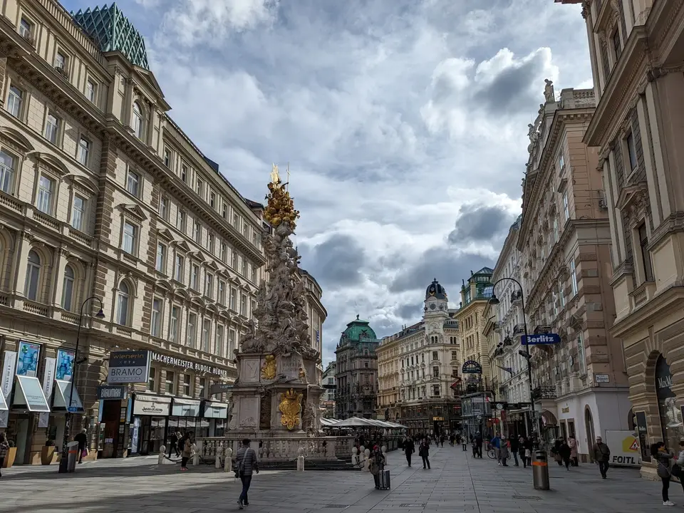 The Graben looking toward the column