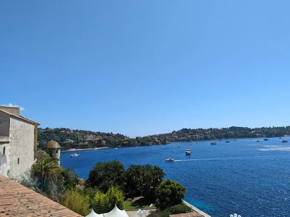 The deep natural harbor below the old town