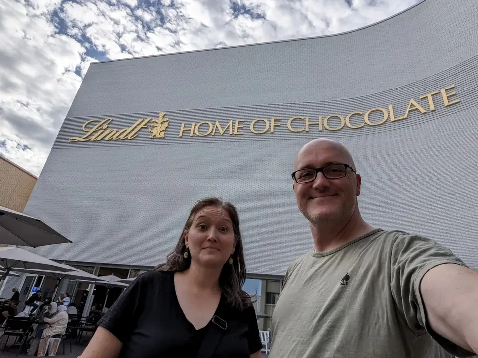 Outside the Lindt Home of Chocolate at Kilchberg